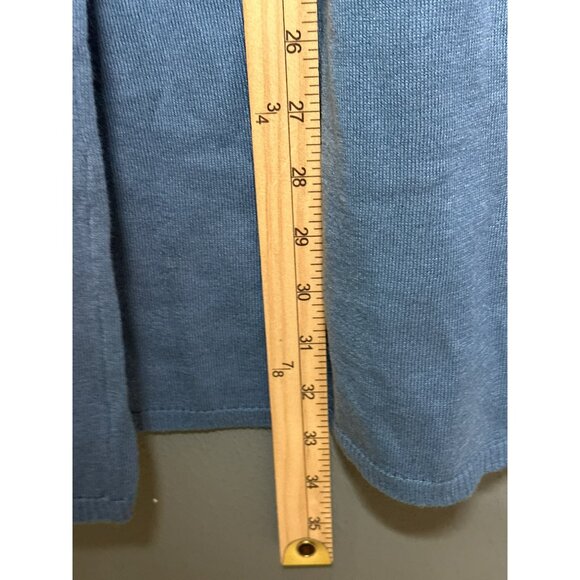 ZARA Wool Blend Wrap Midi Dress Blue Women's Small NWT - Picture 8 of 12